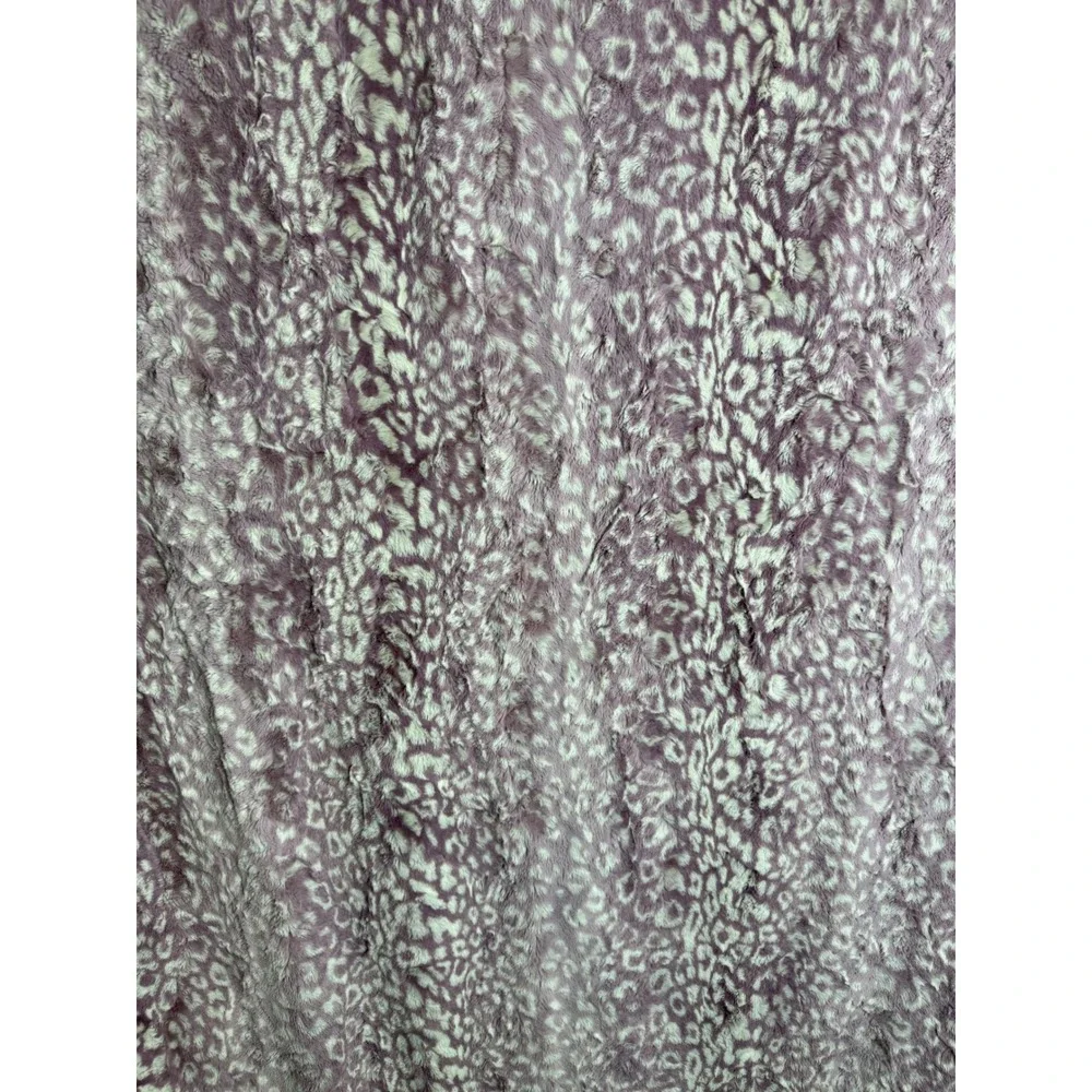 Sew Sweet Minky Designs 57x80 Blanket Purple Patchwork Leopard Plush Throw Heavy